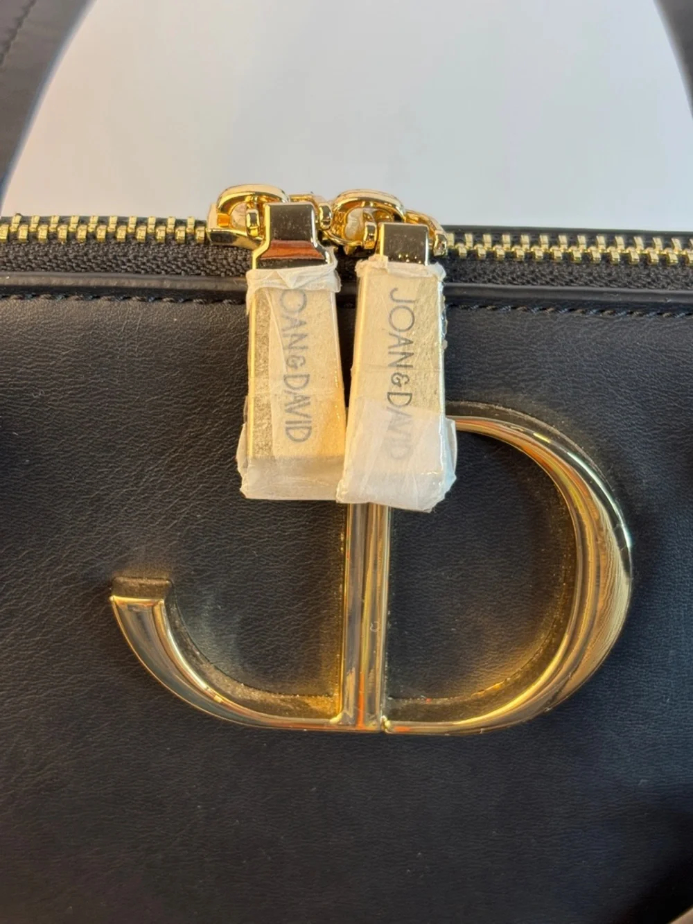 Joan &‎ David Black Leather Dome Satchel NWT